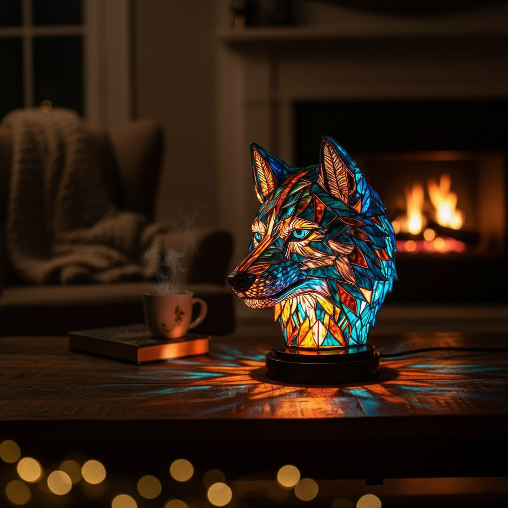 Enchanting Wolf Lamp